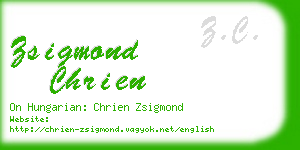 zsigmond chrien business card